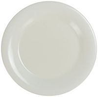 Yanco MS-0091V Mile Stone Wide Rim Round Plate, 9" Diameter, Melamine, Ivory Color, Pack of 24