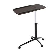 WDDMFR Bedside Computer Table -Portable Cart Tray Side Table - with Swivel Wheel Rolling for Elderly, Pregnant, Disabled