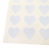Light Blue Heart Stickers by Once Upon Supplies, Heart Shape Labels for Labeling and Decorating Wedding, Bridal Shower and Birthday Party Favors and Sealing Envelopes, 48 Stickers
