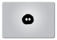 Die-Cut Vinyl Decal Sticker Soot Sprite Susuwatari My Neighbor Totoro Dust Bunnies Compatible with MacBook Laptop Car Window (White for Reflective Apple)