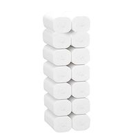 Decdeal Paper Towels, 4 Layers Soft Roll Towel for Home Hotel Cafe Shop Restaurant School Use, White, 4.7" x 4.7", 14 Rolls