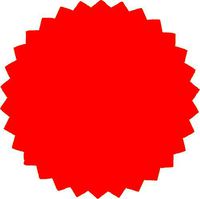 2 Inch Blank Embosser Seals - Red (300 Pack)