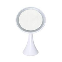 360°Rotating Mirror 26 Led Fluorescent 3X 5X 7X 10X Magnifying Glass USB Rechargeable Battery Dual-Use Mirror, 10X