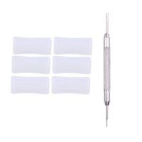 ULTECHNOVO 12pcs 22mm Silicone Watch Band Strap Free Loops with Repair Tools (White)