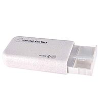 Supvox Pill Box Portable Mini 6 Grids Press Medicine Box Organizer Container Automatic Drawer 1 Week