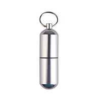 Grocery House Cute Mini Aluminum Pill Capsule Holders Key Chain, 1Pcs