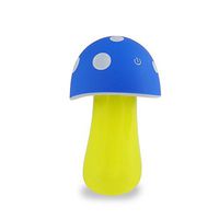 Mr. Cool Mushroom | Hefty ABS, PP, and PET Portable USB Cute Mushroom Air Mist Humidifier Purifier with LED Light for Bedroom, Car, Living Room, Etc. 6.7 Oz Water Capacity, Blue, 487.2