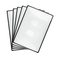YASUOA 5 Pieces Page Magnifier Magnifying Sheet 3X Reading Magnifying Glass Loupe Lens Reading Aid for Reading Small Prints Maps Books Low Vision Seniors with Aging Eyes Students,Relieve Eye Strain
