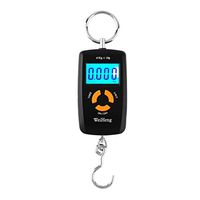 ZYY LCD Portable Digital Electronic Scale, 45kg/10g Luggage Hanging Fishing Fish Hook Balance Lb/oz/kg (Color : Black)