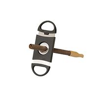 Thirsty Rhino Carta, Guillotine Cigar Cutter, Double Cut Dual Blade, Black (Set of 6)