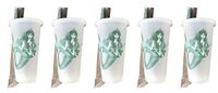 Starbucks Siren Mermaid Reusable Frosted Plastic Venti 24 Ounce Cold Cup, 5 Pack