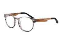 SHINU Horn Rimmed Round Anti Blue Ray Progressive Multifocus Computer Readers-ZF110 (Grey Strip, 150/425)