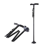 ZWH-Walking Cane Crutches,Folding Cane Travel Adjustable Walking Canes and Walking Sticks for Men and Women with Led Light and Cushion Handle