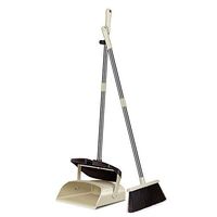Dust Pan and Broom/Dustpan Cleans Combo with Adjustable Long Handle for Home Kitchen Room Office Lobby Floor Use Upright Stand Up Broom and Dustpan Set