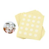 600 Pcs Winter Snow Stickers Kids Small Snowflakes Stickers 1 Inch Round White Holiday Birthday Party Xmas Decorate Stickers for Crafts Envelope Baking Cookies Candy Bag Gift Card Label Seals