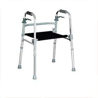YKFU Transport Chair Aid Walking with Wheels with Seat for Elderly Walkers Supporting, Portable Medical Walker with Adjustable Height