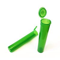 109mm Pre-Roll Doob Tube Squeeze Pop Top 4.5 Inches Green Translucent (600 Pack)