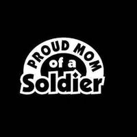 Chase Grace Studio Proud Mom Of A Soldier Military Armed Forces Vinyl Decal Sticker|WHITE|Cars Trucks Vans SUV Laptops Wall Art|5.5" X 4"|CGS294