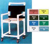 Innovative Medical Shower Chair Open Front Dlx Navy Seat Linen Back 20" - Model sc720n