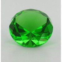 3'' 80mm Green Shining Glass Diamond Paperweight