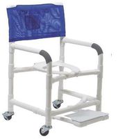 Lumex 89351 Bariatric Commode Bath Chair with Sliding Footrest, 30"