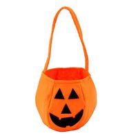 GrmeisLemc Halloween Portable Candy Pouch Non-Woven Pumpkin Face Design Durable Large Capacity Bag Tote Ghost Festival Party Decor Gift Pumpkin