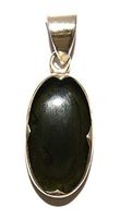 Moldavite Sterling Silver Pendant Large Stunning Cabochon