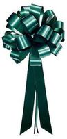 Hunter Green Pull Bows with Tails - 8" Wide, Set of 6, St. Patrick's Day, Christmas, Earth Day, Birthday, Anniversary