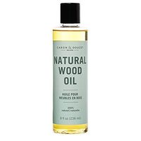 Caron & Doucet - Natural Wood Conditioning Oil - 100% Plant Based Wood Conditioning and Polishing Oil - Orange Scented - Suitable for Natural Wood Furniture. (8oz)