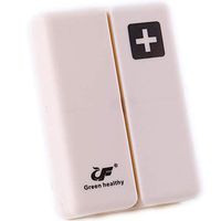 Dose Weekly (7 Day Pill Box) Locking Pill Planner and Vitamin Organizer .Travel Medication Pill Box Case (Rice White)