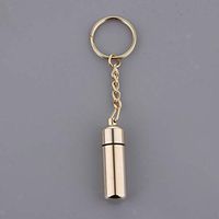 NATFUR Gold Pocket Stainless Steel Cigar Punch Cutter with Key Chain Keyring Novelty Cute for Men Perfect for Girls Novelty Beautiful Great Lovely Goodly