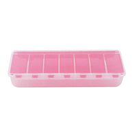 Hi-Unique 7 Day Pill Organizer, Clear Portable Weekly Pill Box for Pills/Vitamin/Fish Oil/Supplements,Red