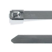 Hellermann Tyton MBT14S Stainless Steel Tie, 14.3" Long, 202lb Tensile Strength, SS316, Metal (Pack of 100)