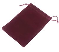 Pack of 25 Velvet Gift Bags Drawstring Jewelry Pouches Candy Bags Wedding Favors (7" X 5", Burgundy Dark red)
