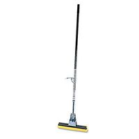 Rubbermaid Commercial Products - Rubbermaid Commercial - Steel Roller Sponge Mop, Bronze Handle w/12" Wide Yellow Sponge - Sold As 1 Each - Handle-mounted wringer. - Easy-to-clean, easy-to-replace synthetic head. - Durable steel handle.