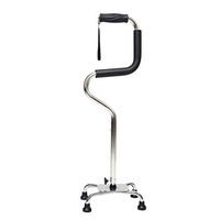 Crutches Canes Aluminium Alloy Walking Stick for The Elderly Four-Legged Multifunctional Walking Stick Medical Walker (Color : Silver)