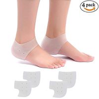 AnHua 2 Pairs Silicone Gel Heel Sleeves,Heel Repair Pads Foot Cushion Protector for Plantar Fasciitis,Heel Spurs, HeelPain and Crack, Dry Skin Feet Men and Women