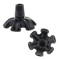 dailymall Black Anti Slip Rubber Replacement Tip for Cane Crutches 3/4 Inch - Hexagonal