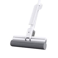 JTYX MOPS Hands-Free Washing Household Absorbent Glue Cotton Mop Stainless Steel Lazy Squeeze Water Mop