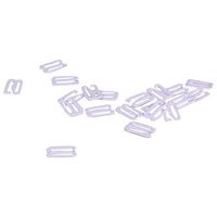 Porcelynne White Nylon Coated Metal Replacement Bra Strap Slide Hook - 1/2" (13mm) Opening - 50 Pairs (100 Pieces)