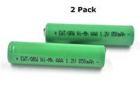 Combo: 2 Pcs - AAA NiMh 800/850 mAh Flat Top Battery with Solder tabs for Electric Shavers, Razors and Battery Packs