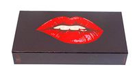 The Joy of Light Designer Matches Red Lips On Black Matte Embossed 4" Collectible Matchbox