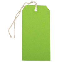 JAM PAPER Gift Tags with String - Medium - 4 3/4 x 2 3//8 - Green - Bulk 1000/Carton