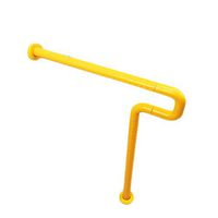 AQFS Non-Slip Safety Railing Elderly People with Disabilities The 7-Shaped U-Shaped Toilet Armrest Stainless Steel Inner Tube Outer Tube Nylon Handle(Yellow)