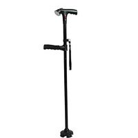 Crutches Folding LED with Light Walking Stick Small Four-Legged Cane Trekking Pole,Adjustable Height,Suitable for Climbers and Seniors