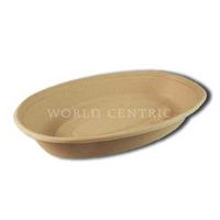 World Centric Compostable Unbleached Plant Fiber Burrito Bowl, 24 Ounce - 400 per Case