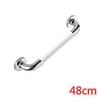 KMCMYBANG Toilet Rail Toilet Handle Safety Bar Textured PVC Grab Bar with RidgesShower Handle Bathroom Balance Bar,for Special Crowds, Non-Slip Toilet Safety Rails (Color : White, Size : 48cm)