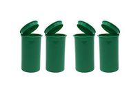 19 DRAM POP TOP Bottles Qty CASE Size Count Squeeze top Rx Pill Bottles Prescription Crafts Coins Storage Medicine 420 Containers Made in USA (50 PCS, Green - Solid (Opaque)