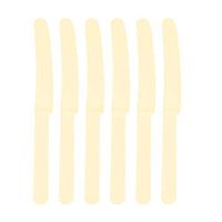 Premium Heavy Weight Plastic Knives | Vanilla Creme | Pack of 48 | Party Supply