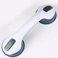 RENZE Balance Assist Shower Grab Bar, Bathroom Armrest Shower Handle Bar Offers Safe Grip with Strong Hold Suction Cup for Safety Grab in Bathroom,Tub, Shower (Deep Green)